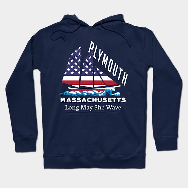 Plymouth Ma Hoodie by JT Hooper Designs